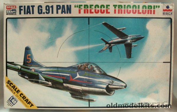ESCI 1/48 Fiat G-91 Gina Pan - Frecce Tricolori, SC-4028 plastic model kit